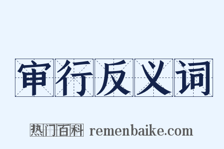 审行反义词是什么意思的图片